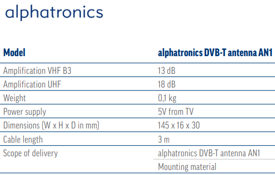 alphatronics DVB-T antena AN1 - Image 2