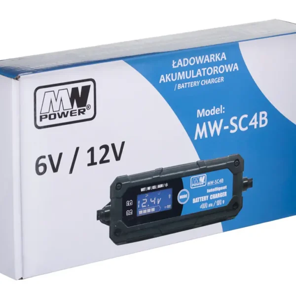MW Power polnilnik akumulatorskih baterij 6V in 12V MW-SC4B